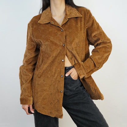 Vintage Corduroy Shirt size L brown