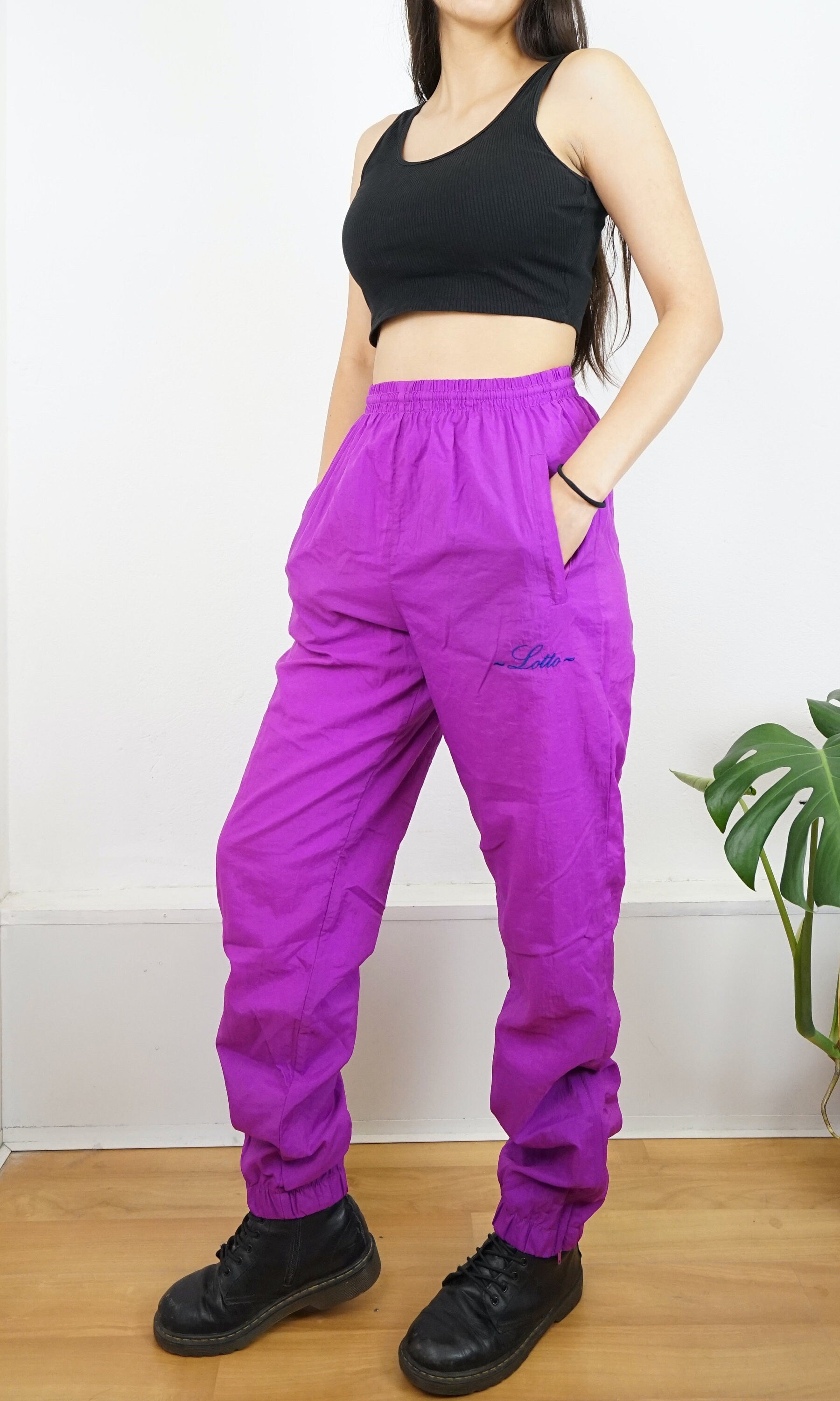 Vintage nylon hot sale track pants