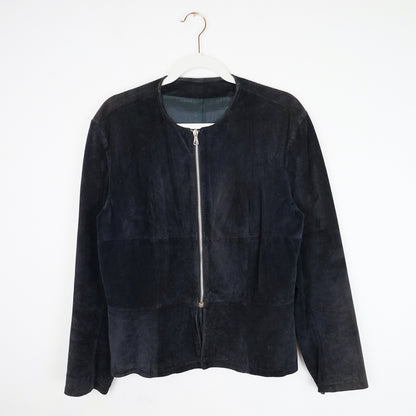 Vintage dark blue suede jacket Size S