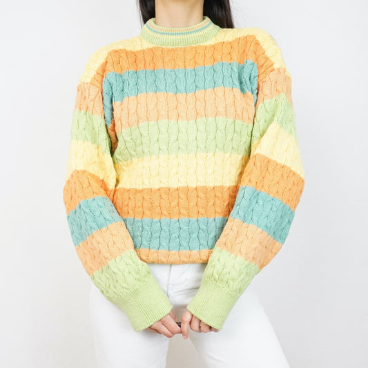 Vintage pastel colors Pullover Size M-L