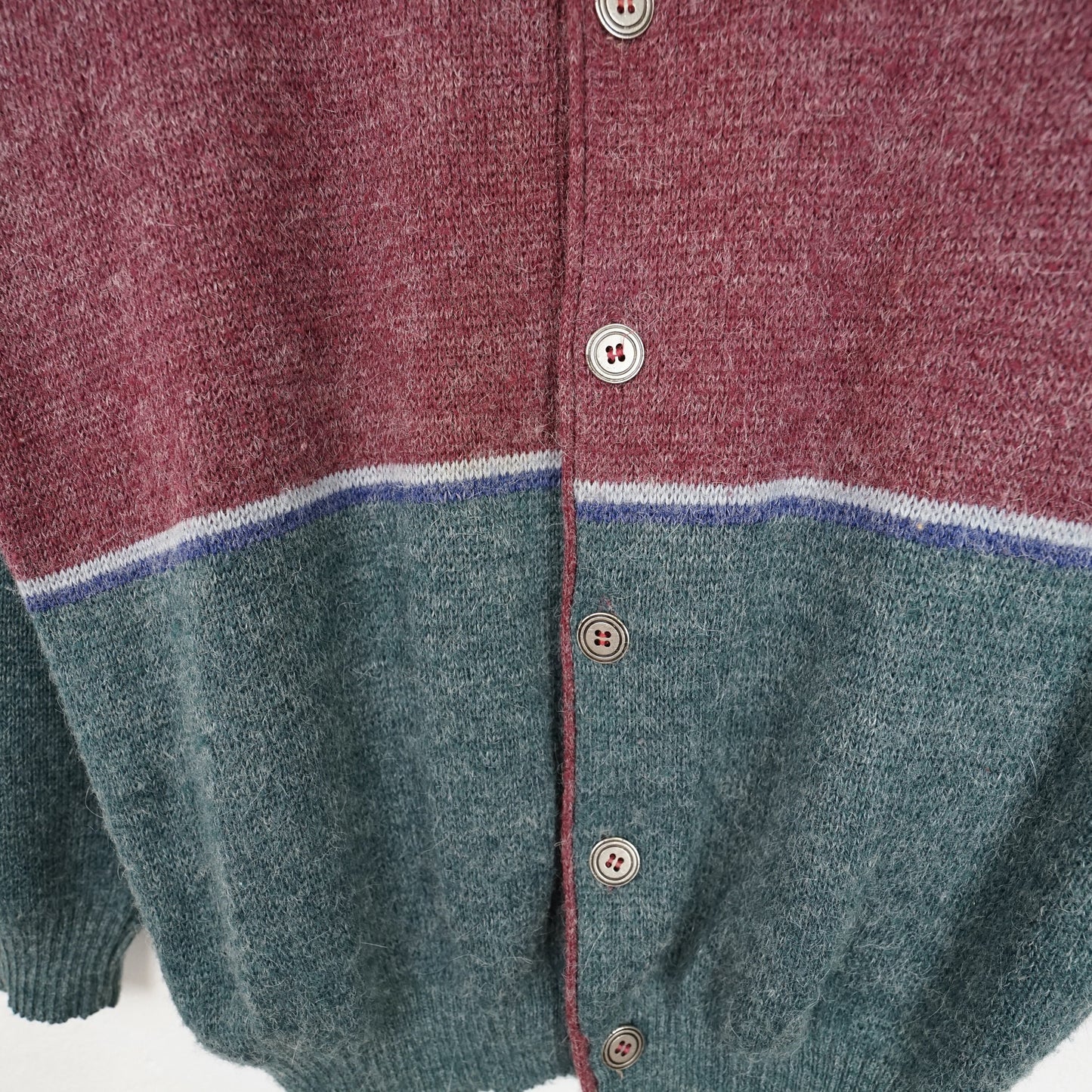 Vintage polo Cardigan men Size L wool alpaca
