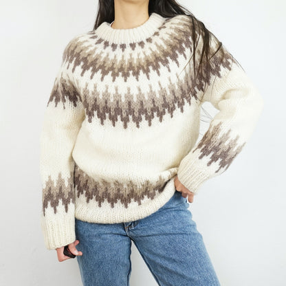 Vintage handmade pure wool Pullover Size M