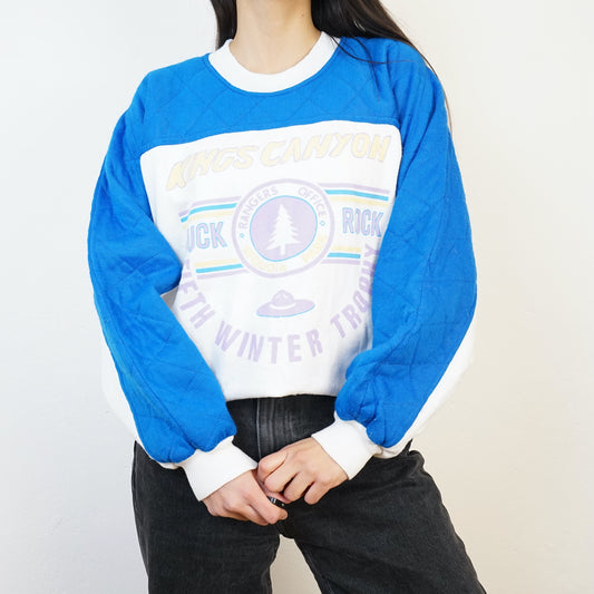 Vintage blue white Sweatshirt size M