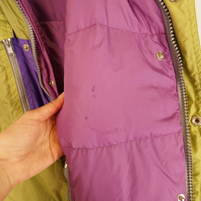 Vintage green purple Ski Jacket men Size M