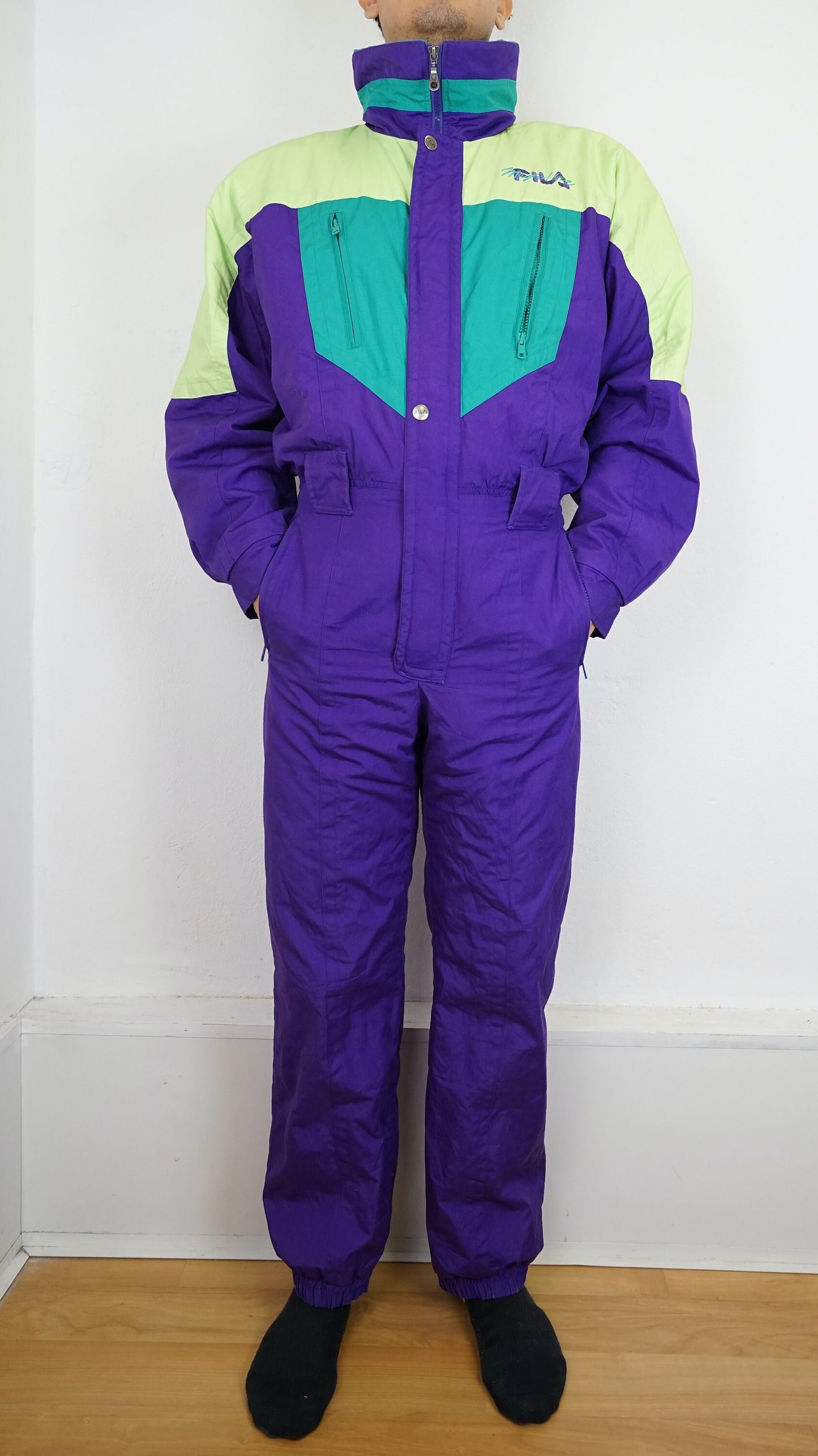 Vintage Fila Ski Suit men size S-M Magic Line