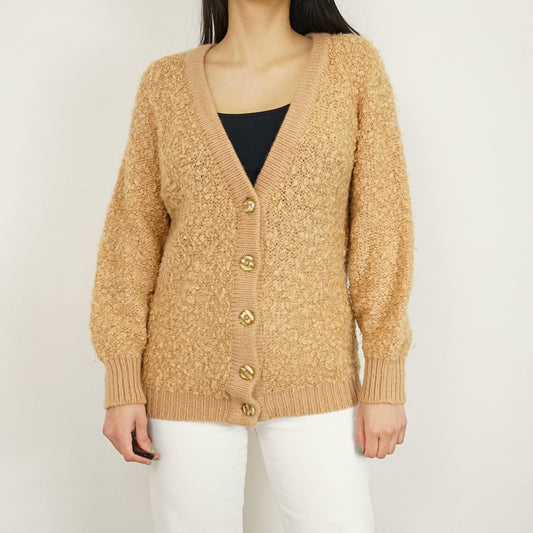 Vintage mohair wool mix Cardigan size S teddy