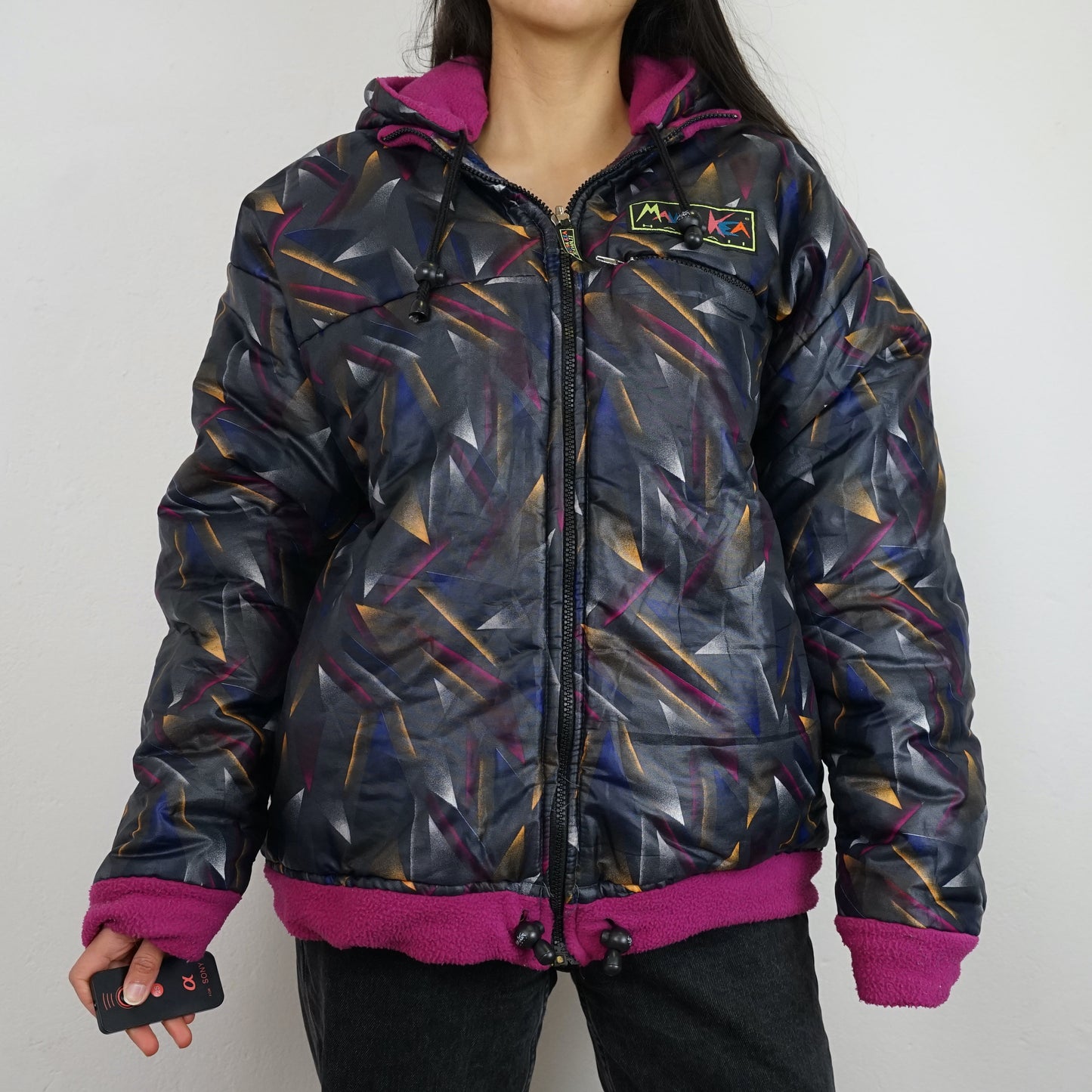 Vintage reversible fleece Ski Jacket Size M