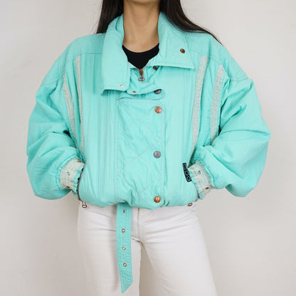 Vintage turquoise Ski Jacket Size L