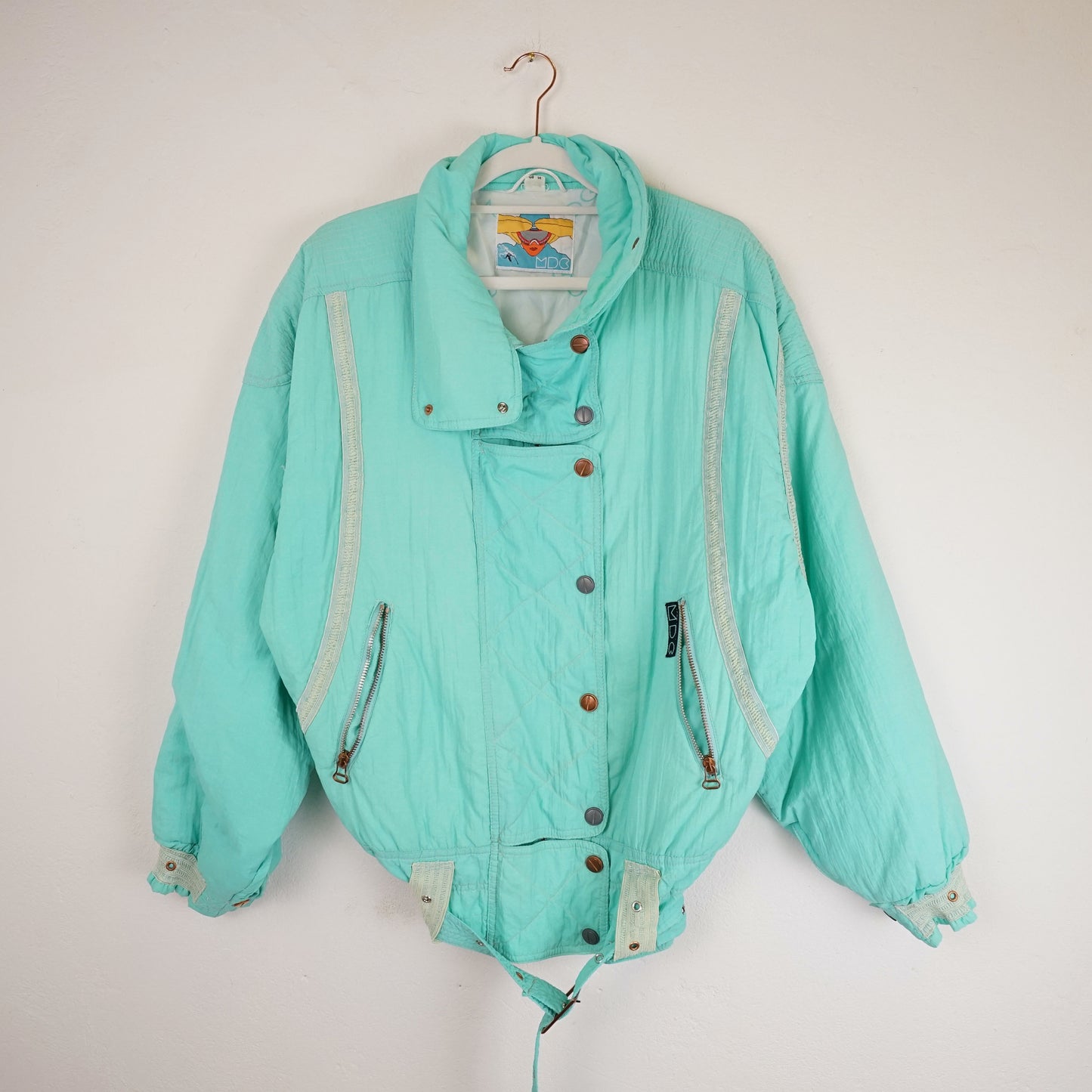 Vintage turquoise Ski Jacket Size L