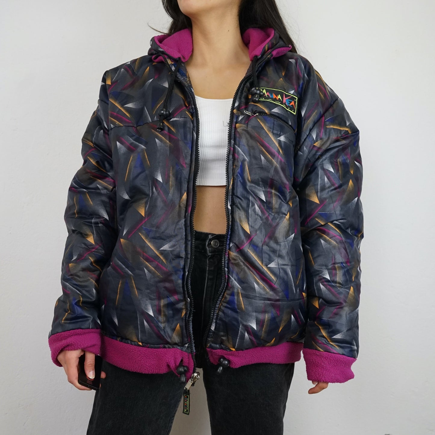 Vintage reversible fleece Ski Jacket Size M
