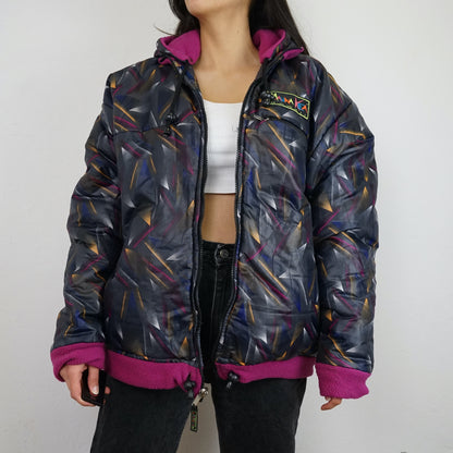 Vintage reversible fleece Ski Jacket Size M