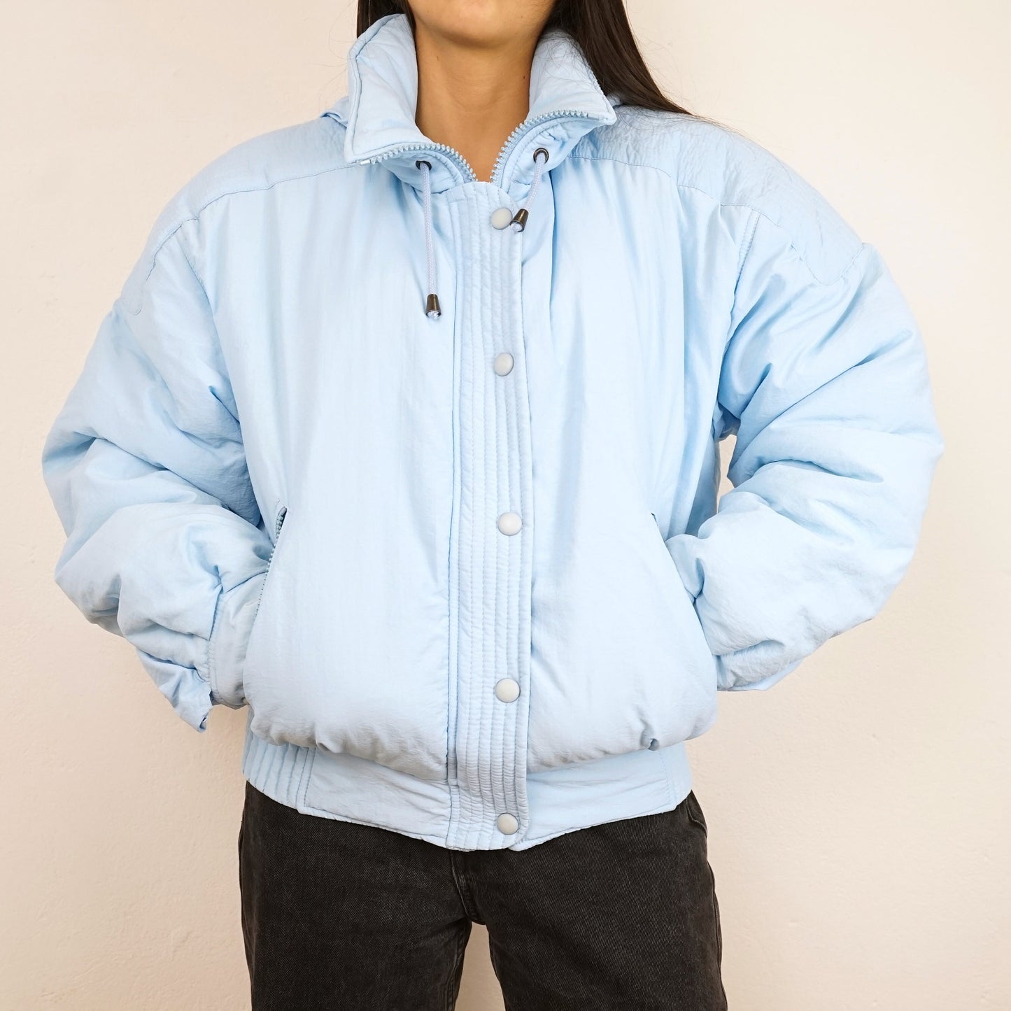 Vintage Ski Jacket Size S baby blue