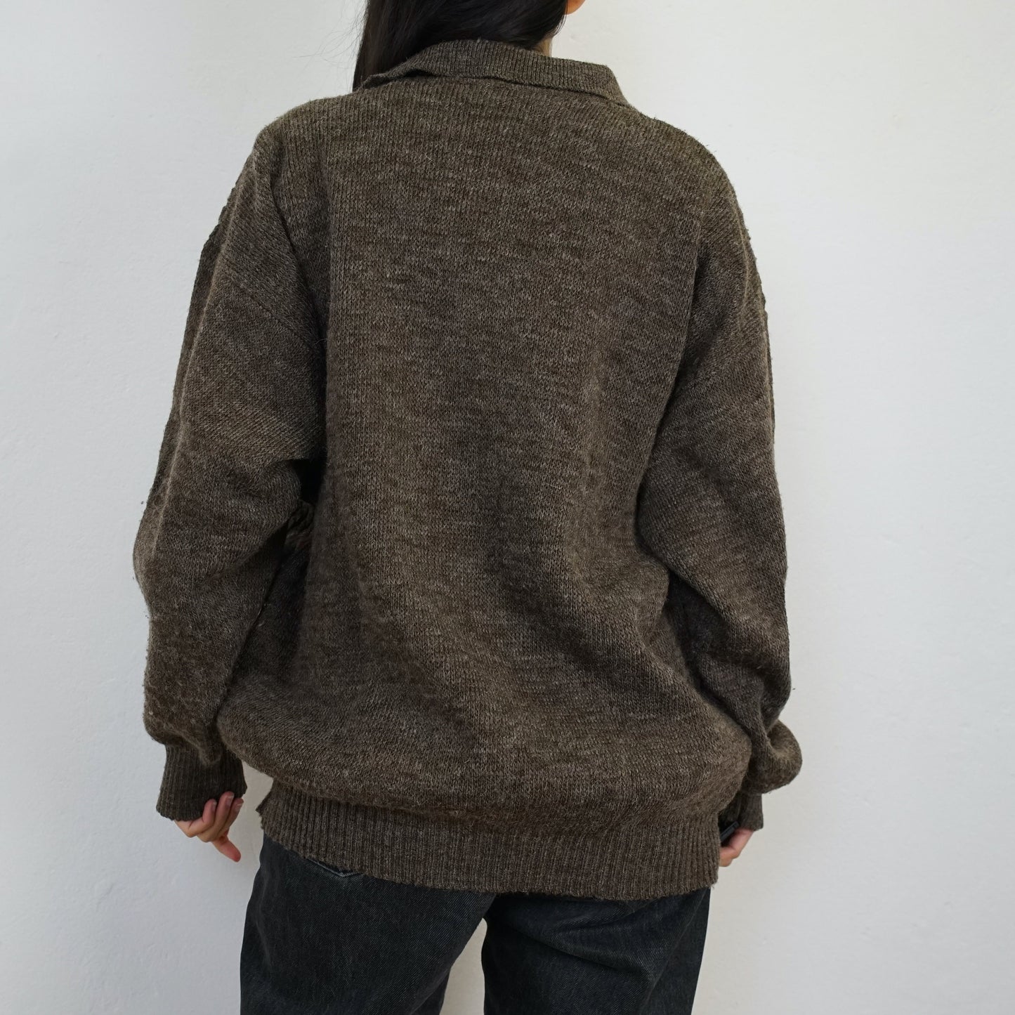 Vintage polo Pullover Size L-XL brown