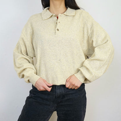 Vintage polo Pullover Size M wool mix