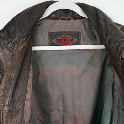 Vintage biker leather Vest men Size M